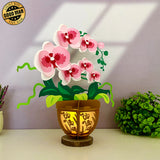 Orchid - 3D Flower Pot Lantern File - Cricut File 1 - LightBoxGoodMan