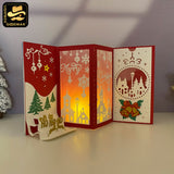 Christmas 2 - 3D Christmas Pop-up Card File - Cricut File 1 - LightBoxGoodMan