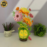 Gerbera - 3D Flower Vase Lantern File - Cricut File 4 - LightBoxGoodMan