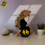 Pregnant Mother - 3D Pregnant Mom Shaped Lantern File - Cricut File 1 - LightBoxGoodMan