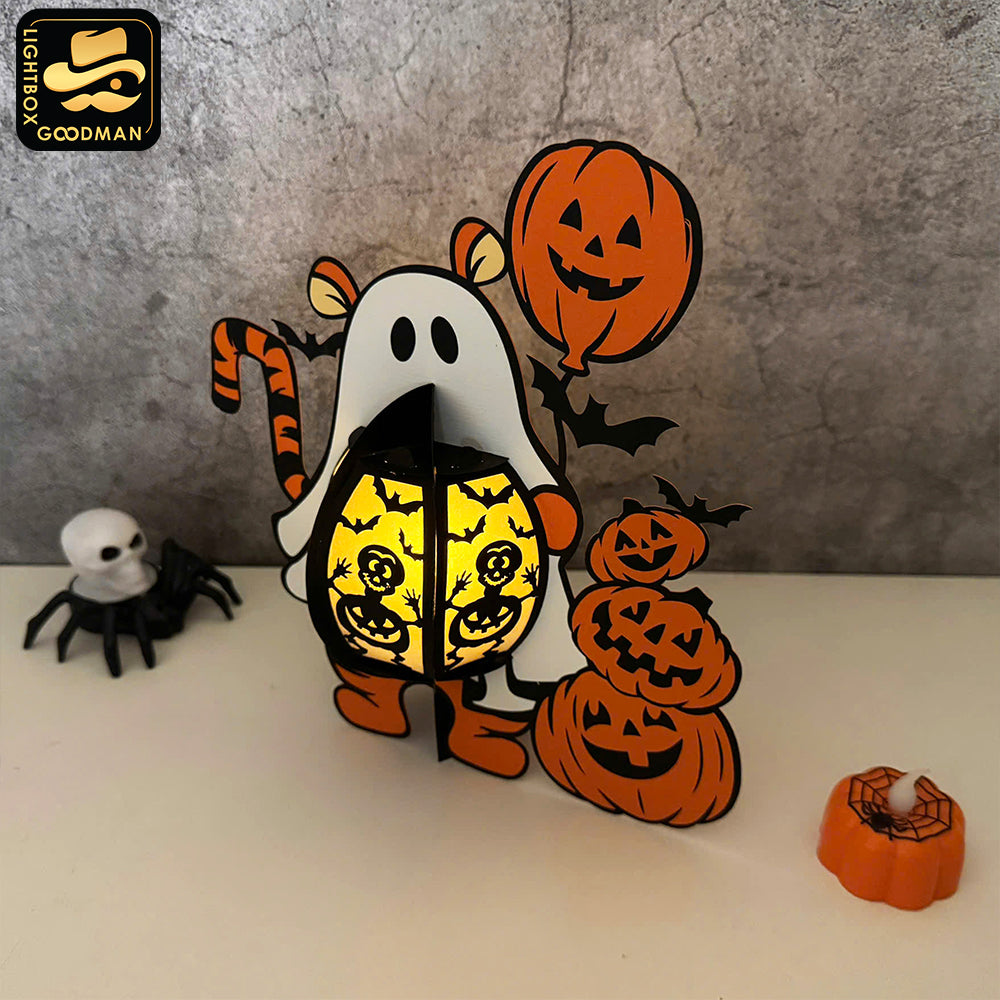 Tigger Halloween - Winnie The Pooh Themed 3D Halloween Lantern File - Cricut File 1 - LightBoxGoodMan