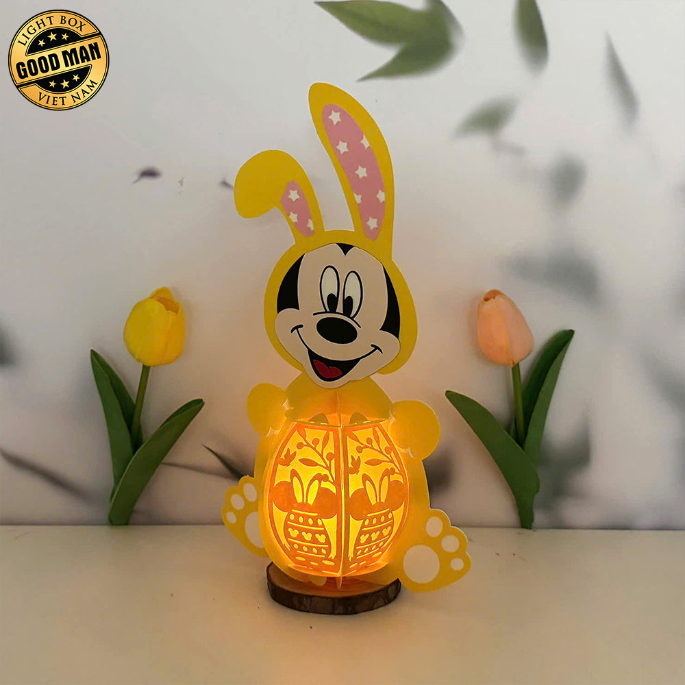 Mickey Easter - Easter Disney Mouse 3D Lantern File - Cricut File - LightBoxGoodMan