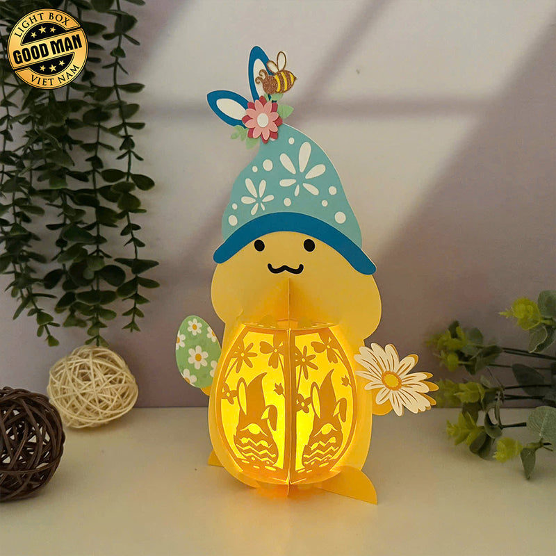 Funny Easter Gnome - Easter Gnome 3D Lantern File - Cricut File 2 - LightBoxGoodMan