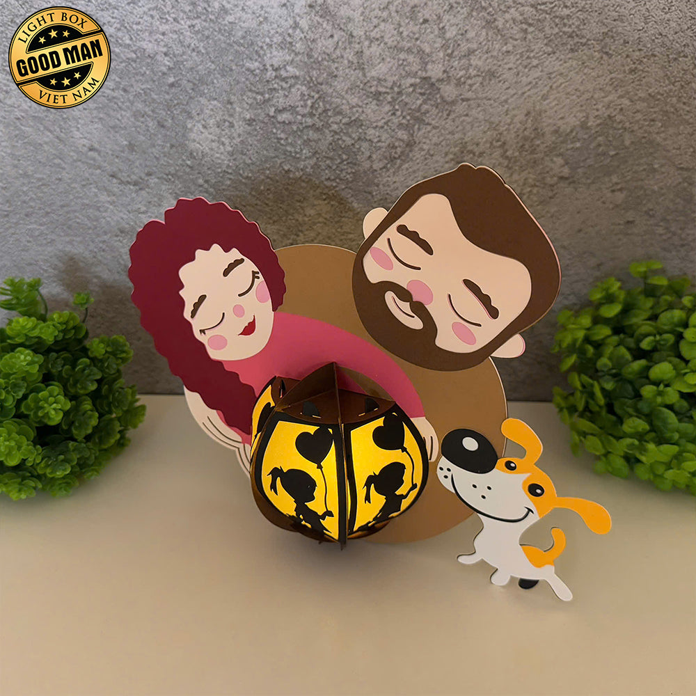 Family - Family Themed 3D Lantern File - Cricut File 1 - LightBoxGoodMan