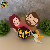 Family - Family Themed 3D Lantern File - Cricut File 1 - LightBoxGoodMan