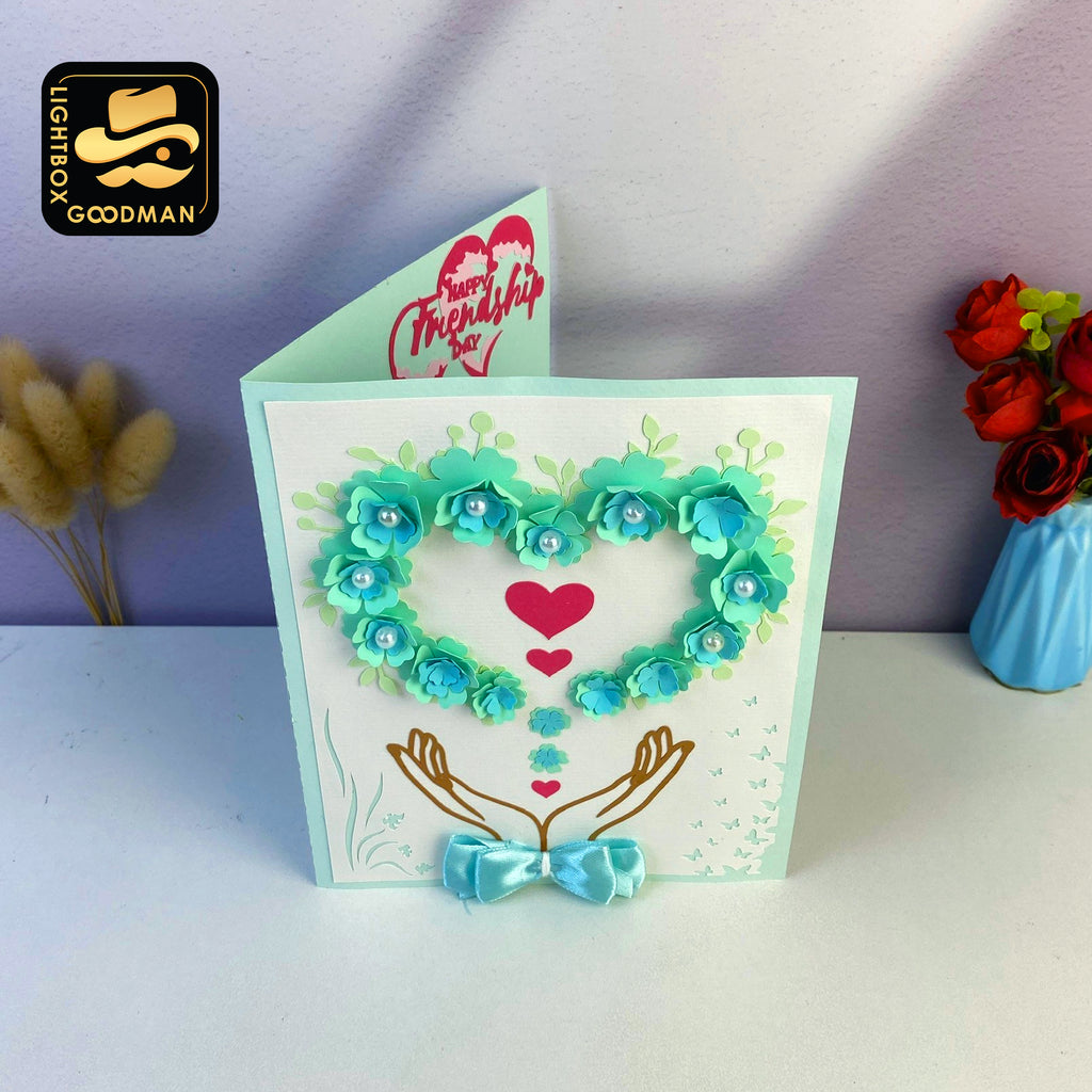 Friendship Day 3D Card - Cricut File 1 - LightBoxGoodMan