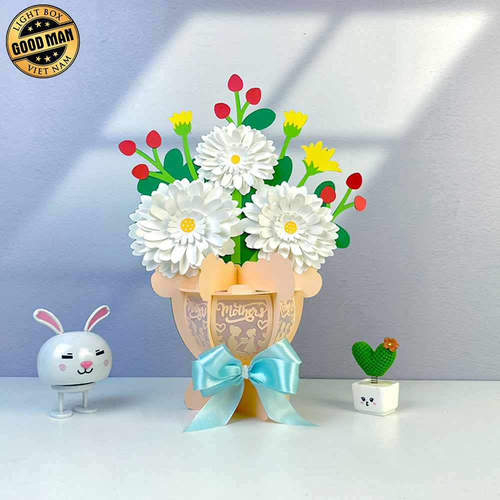 Flower Bouquet - 3D Flower Bouquet Lantern File - Cricut File 1 - LightBoxGoodMan