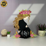Pregnant Mother - 3D Pregnant Mom Shaped Lantern File - Cricut File 1 - LightBoxGoodMan