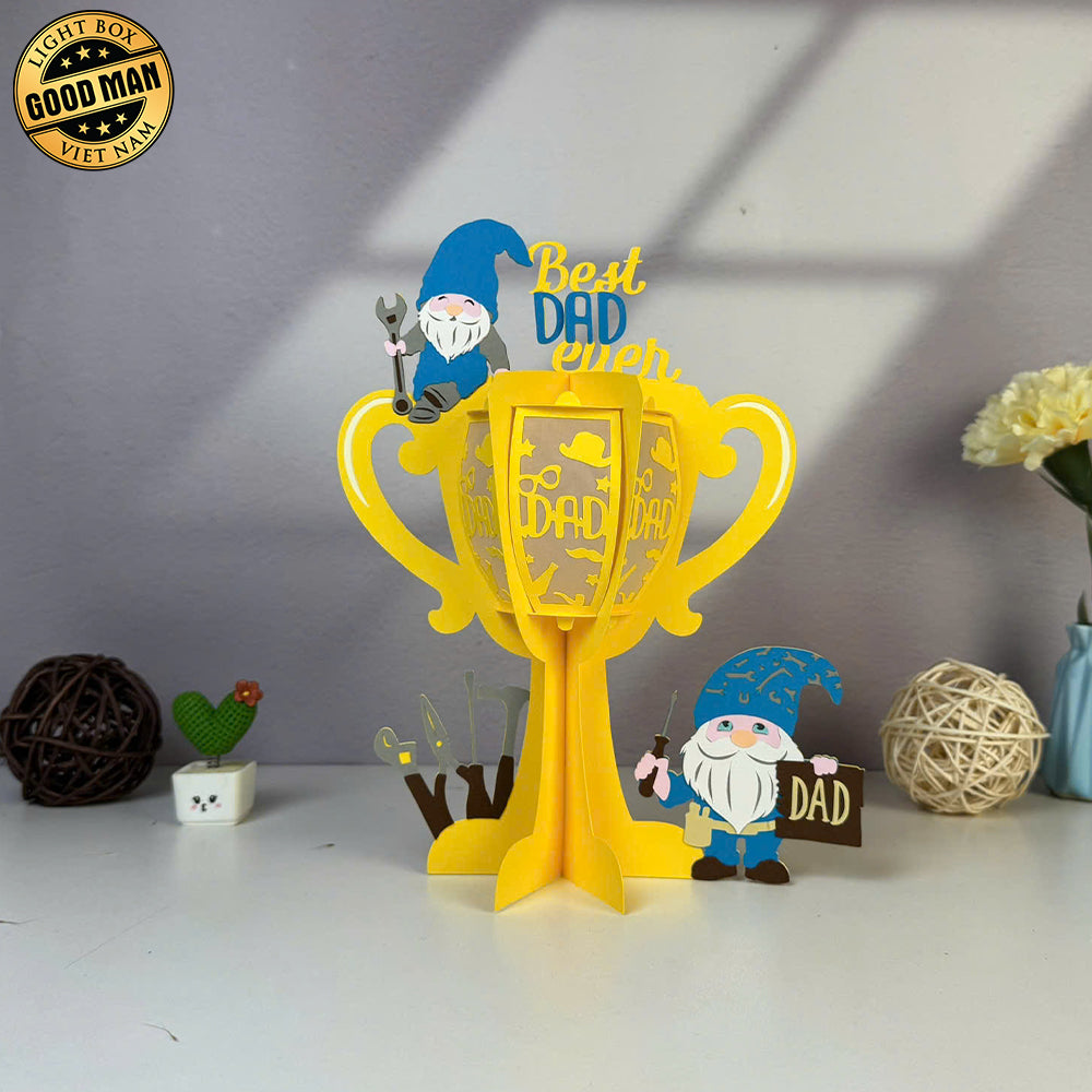 Father's Trophy 3 - Father's Day Themed 3D Lantern File - Cricut File 1 - LightBoxGoodMan