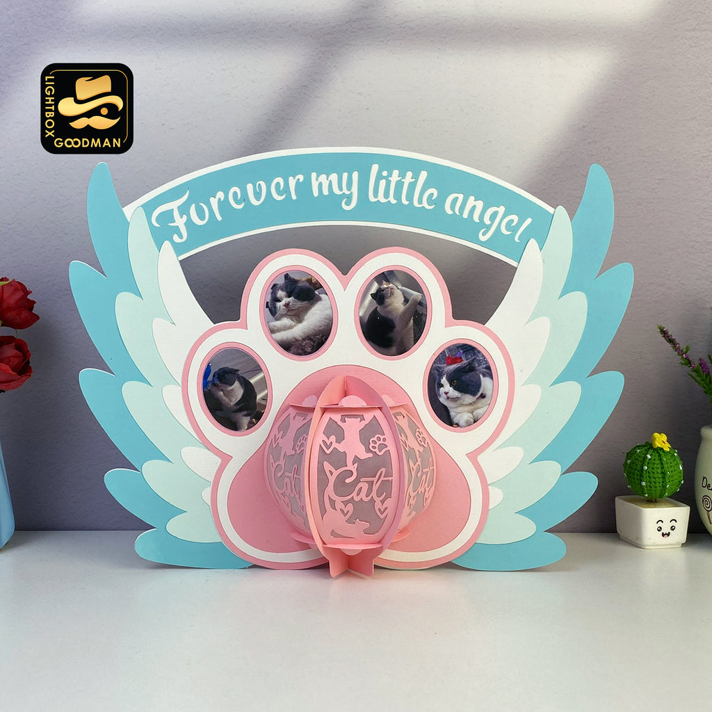 Memorial Pet Cat - 3D Memorial Lantern File - Cricut File 1 - LightBoxGoodMan