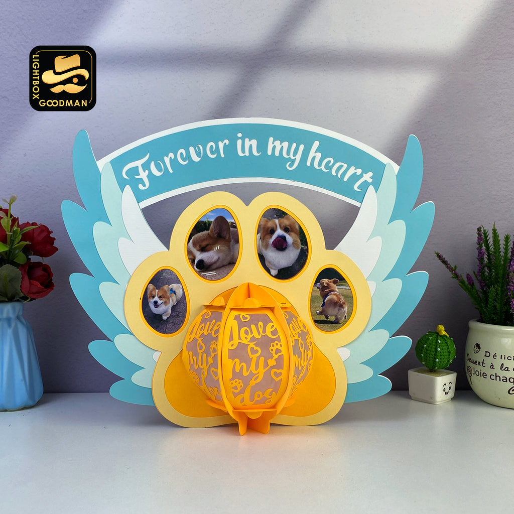 Memorial Pet Dog - 3D Memorial Lantern File - Cricut File 1 - LightBoxGoodMan