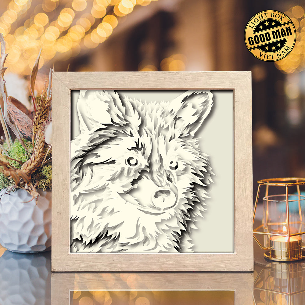 Raccoon – Paper Cut Light Box File - Cricut File - 8x8 inches - LightBoxGoodMan