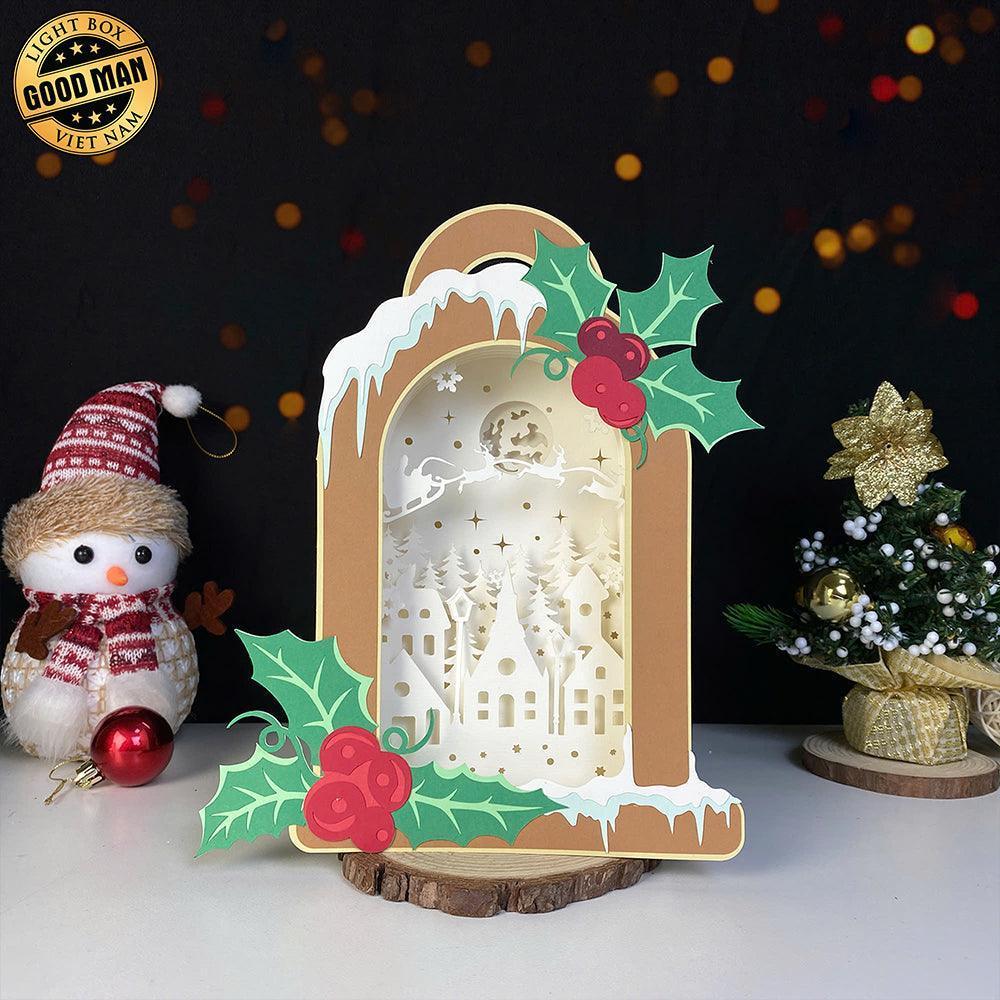 Christmas Snowman - 3D Ornament Lantern File - Cricut File - LightBoxGoodMan