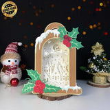 Christmas Snowman - 3D Ornament Lantern File - Cricut File - LightBoxGoodMan