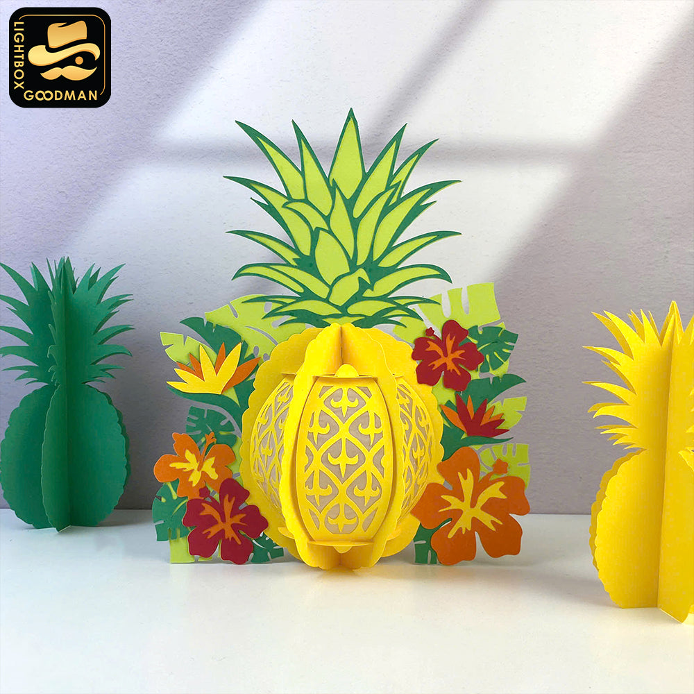 Lantern Pineapple - 3D Lantern File - Cricut File 1 - LightBoxGoodMan