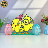 Chicken Easter - Easter Chick 3D Lantern File - Cricut File 2 - LightBoxGoodMan