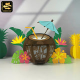 Lantern Coconut - 3D Lantern File - Cricut File 1 - LightBoxGoodMan