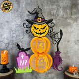 Jack O'Lantern - 3D Pumpkin Lantern File - Cricut File 2 - LightBoxGoodMan