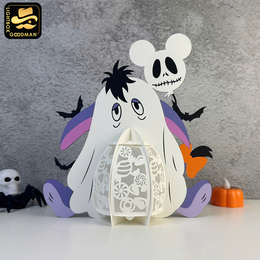 Eeyore Halloween - Winnie The Pooh Themed 3D Halloween Lantern File - Cricut File 1 - LightBoxGoodMan