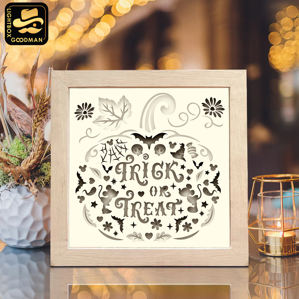Pumpkin Halloween – Paper Cut Light Box File - Cricut File 2 - 8x8 inches - LightBoxGoodMan