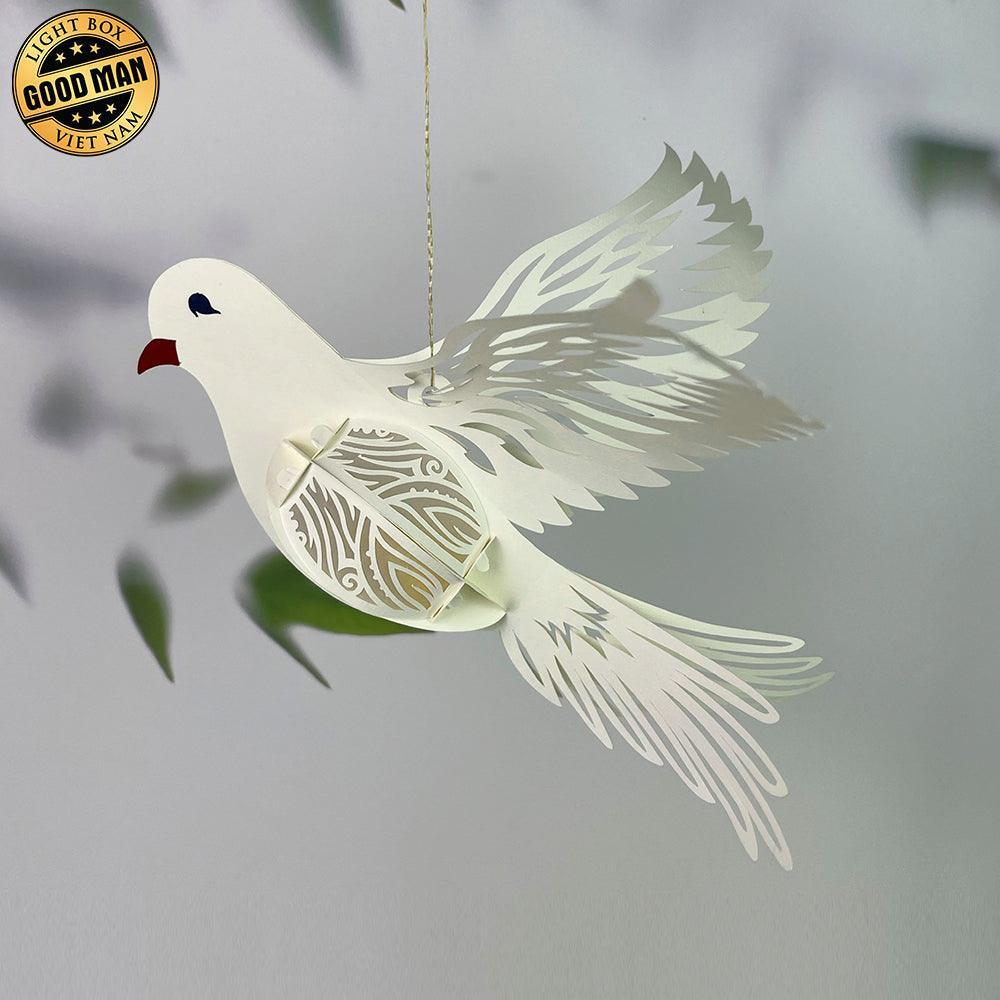 Dove - 3D Dove Lantern File - 8x8.7" - Cricut File - LightBoxGoodMan