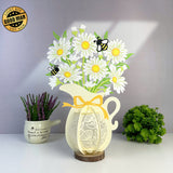 Daisy - 3D Flower Vase Lantern File - Cricut File 4 - LightBoxGoodMan