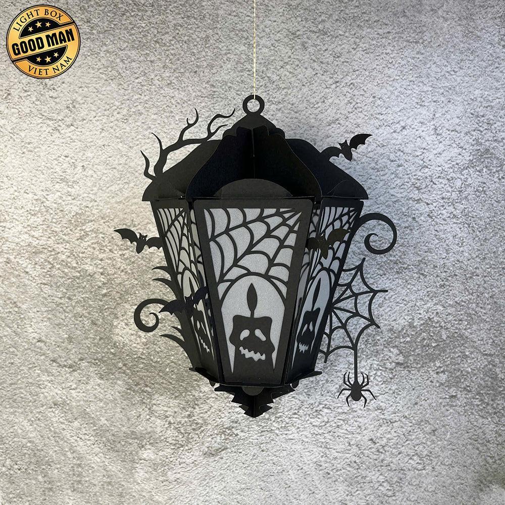 Ghost Candle - 3D Halloween Vintage Lantern File - Cricut File 3 - LightBoxGoodMan