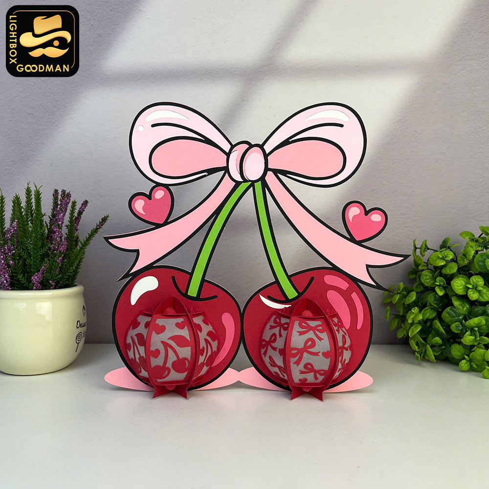 Lantern Cherry - 3D Lantern File - Cricut File 1 - LightBoxGoodMan