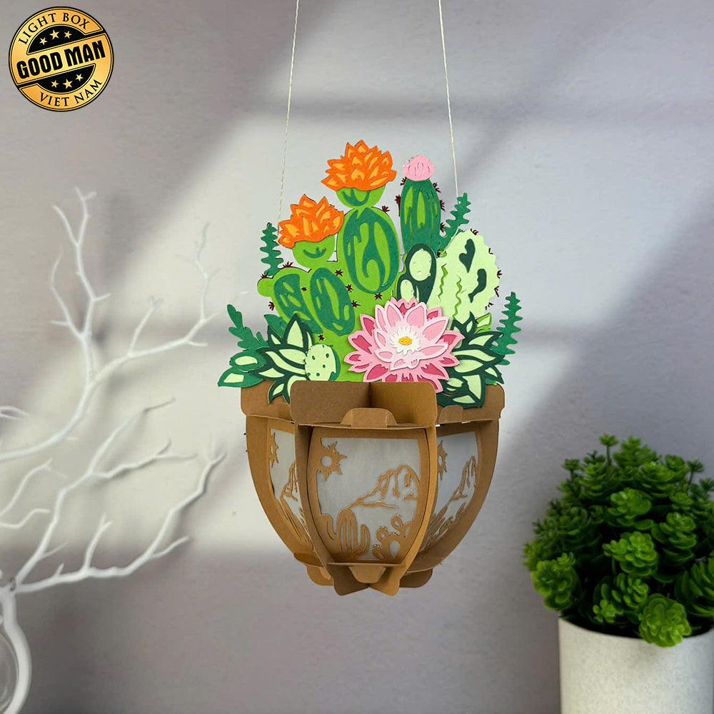 Succulent Pot - 3D Christmas Lantern File - Cricut File 1 - LightBoxGoodMan
