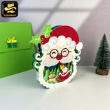Santa - 3D Christmas Pop-up Card File - Cricut File 1 - LightBoxGoodMan