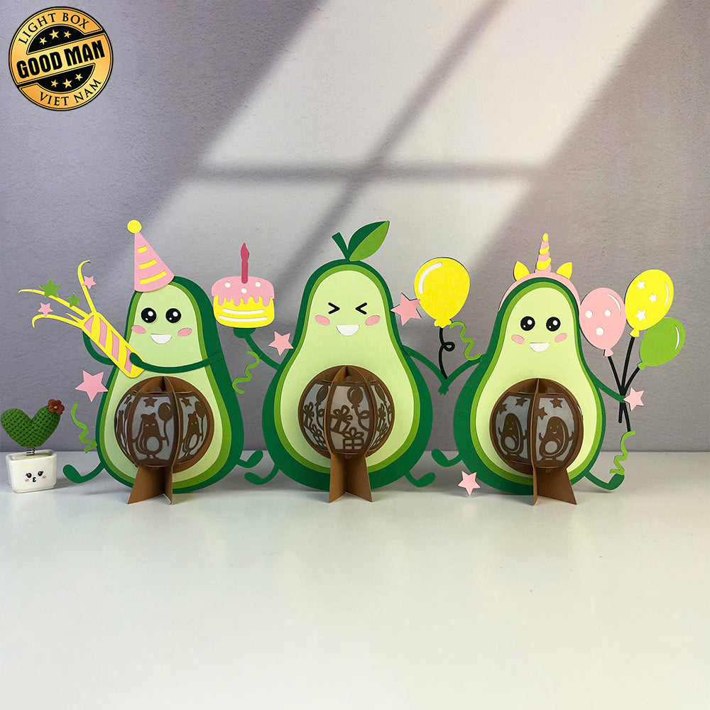 Lantern Avocado - 3D Lantern File - Cricut File 1 - LightBoxGoodMan