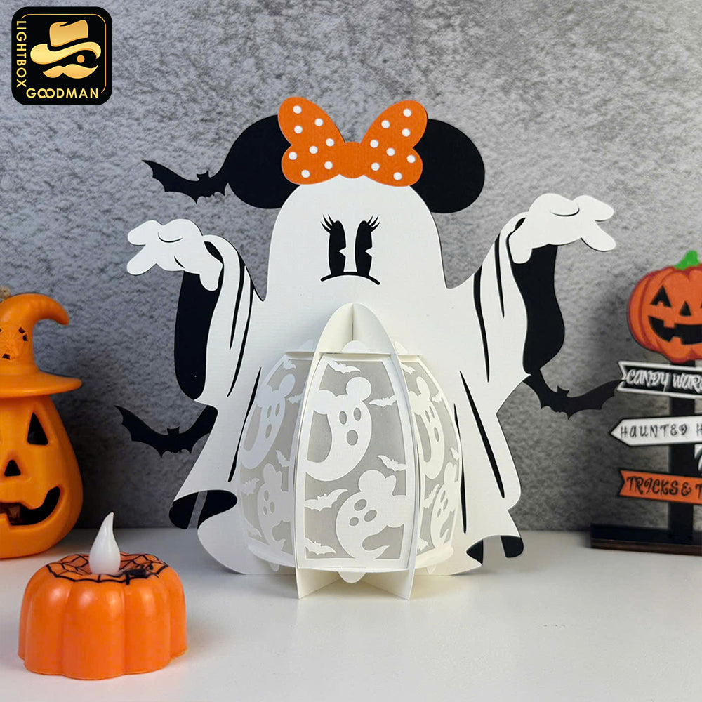 Minnie Halloween -3D  Halloween Minnie Lantern File - Cricut File 1 - LightBoxGoodMan