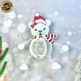 Bear Hanging - 3D Christmas Lantern File - Cricut File 1 - LightBoxGoodMan