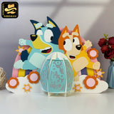 Bluey - Bluey Themed 3D Lantern File - Cricut File 1 - LightBoxGoodMan