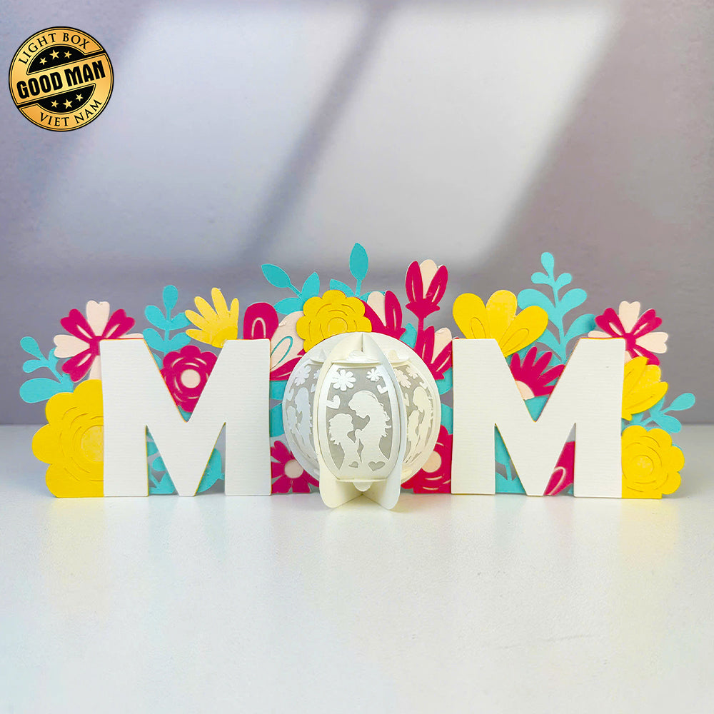 MOM - Mother's Day Themed 3D Lantern File - Cricut File 1 - LightBoxGoodMan