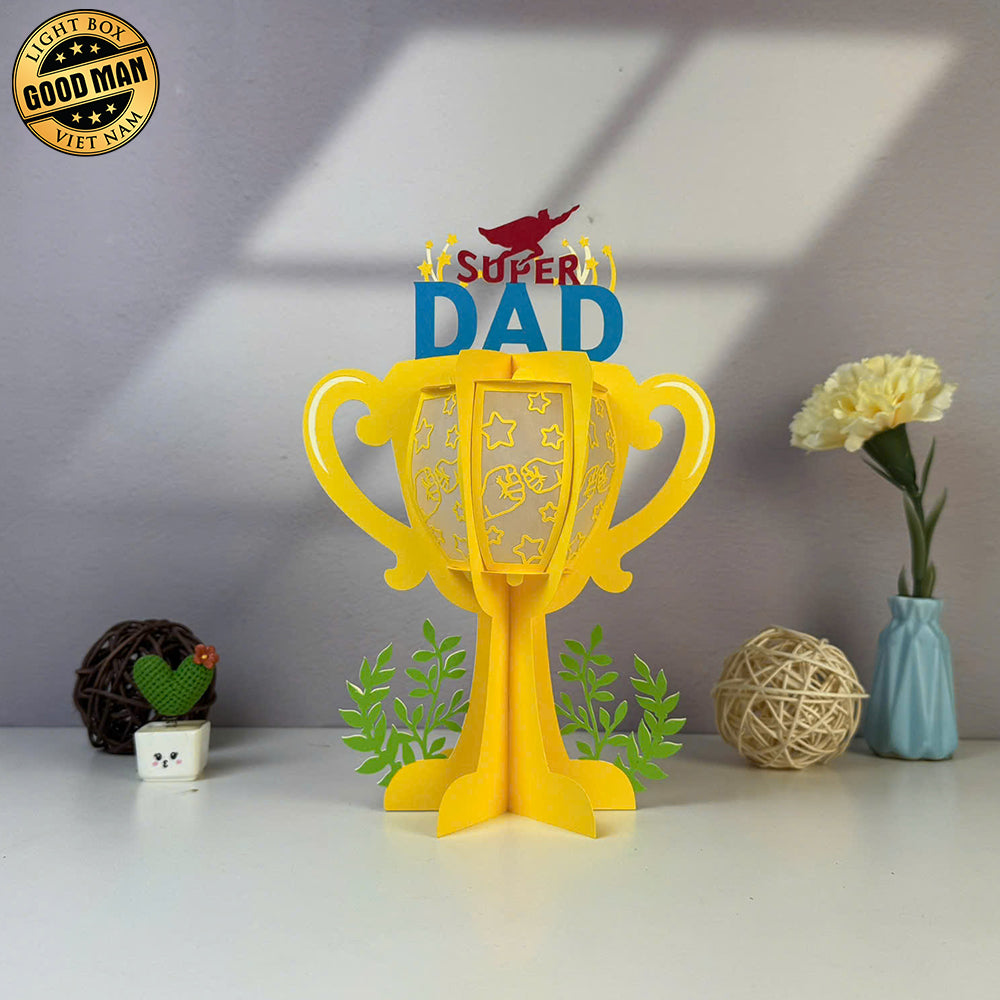 Father's Trophy - Father's Day Themed 3D Lantern File - Cricut File 1 - LightBoxGoodMan