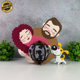 Family - Family Themed 3D Lantern File - Cricut File 1 - LightBoxGoodMan
