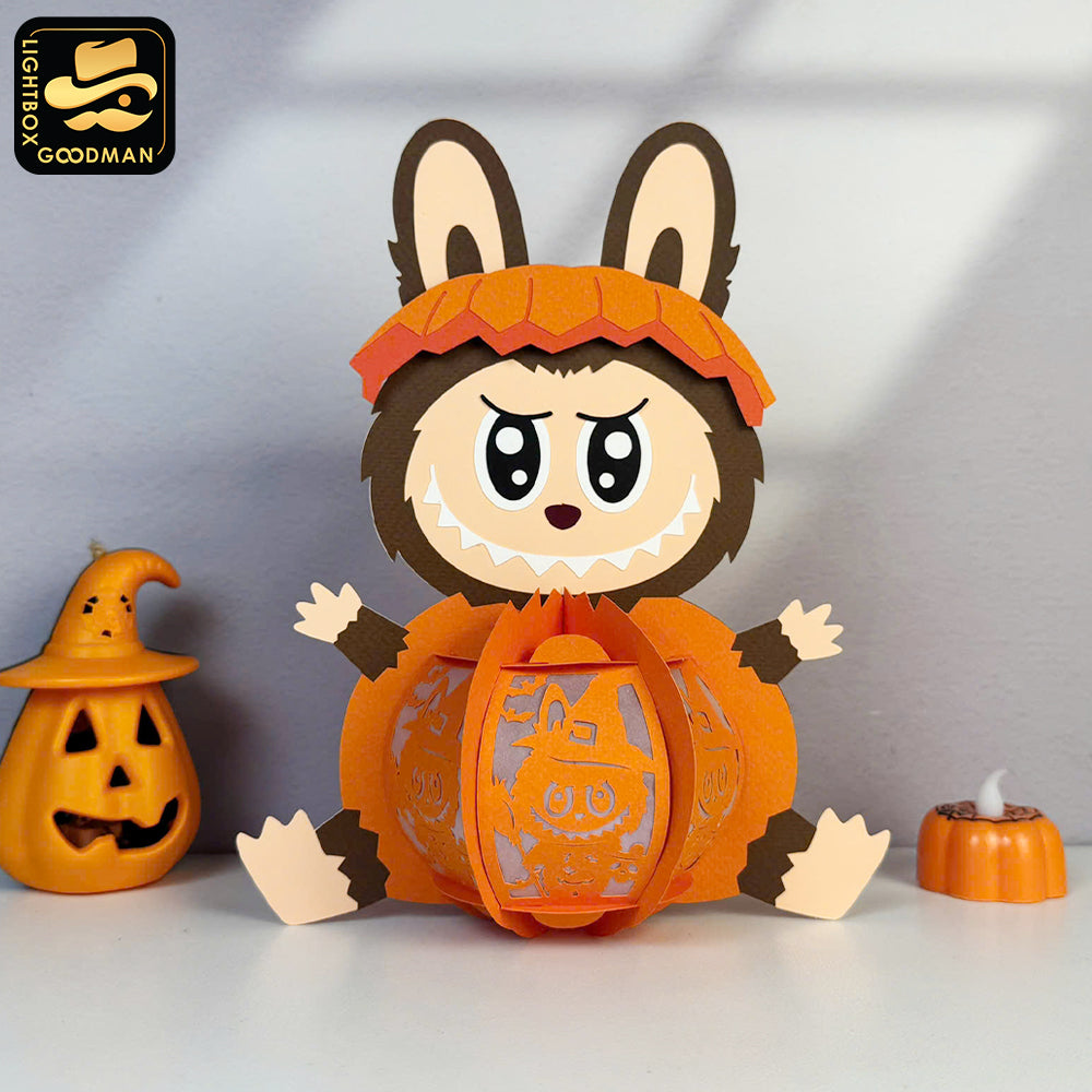 Labubu Halloween - Halloween Themed 3D Lantern File - Cricut File 1 - LightBoxGoodMan