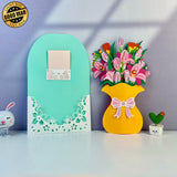 Happy Anniversary Day - 3D Flower Vase Pop-up Card File - Cricut File 1 - LightBoxGoodMan