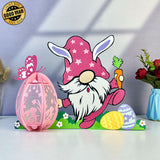 Gnome Easter - Easter Gnome 3D Lantern File - Cricut File 1 - LightBoxGoodMan