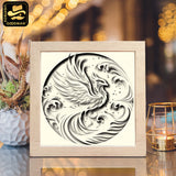 Colorful Phoenix – Paper Cut Light Box File - Cricut File - 8x8 inches - LightBoxGoodMan