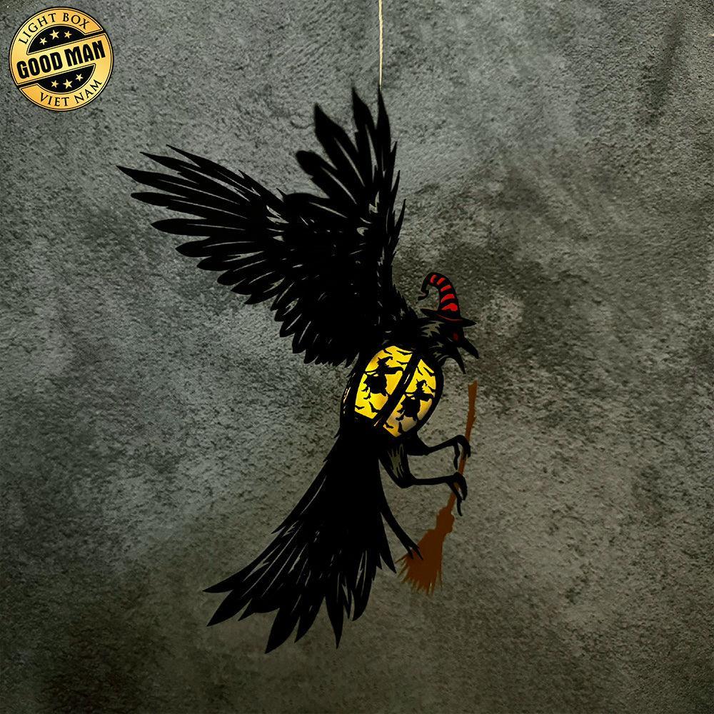 The Evil Raven  - 3D Raven Lantern File - Cricut File 1 - LightBoxGoodMan