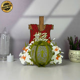 He Is Risen - 3D Easter Lantern File - Cricut File 1 - LightBoxGoodMan