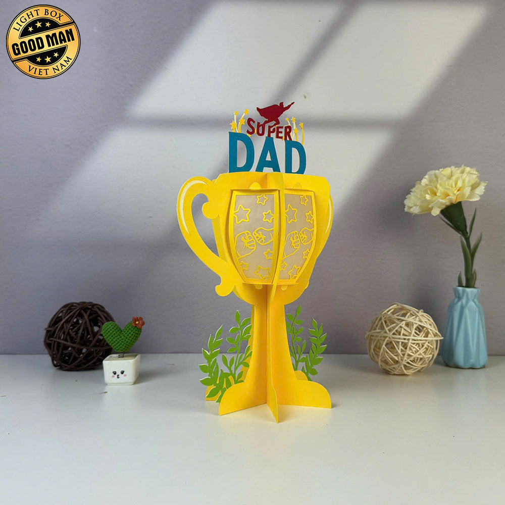 Father's Trophy - Father's Day Themed 3D Lantern File - Cricut File 1 - LightBoxGoodMan
