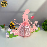 Mom And Daughter - Mother's Day Themed 3D Lantern File - Cricut File 1 - LightBoxGoodMan