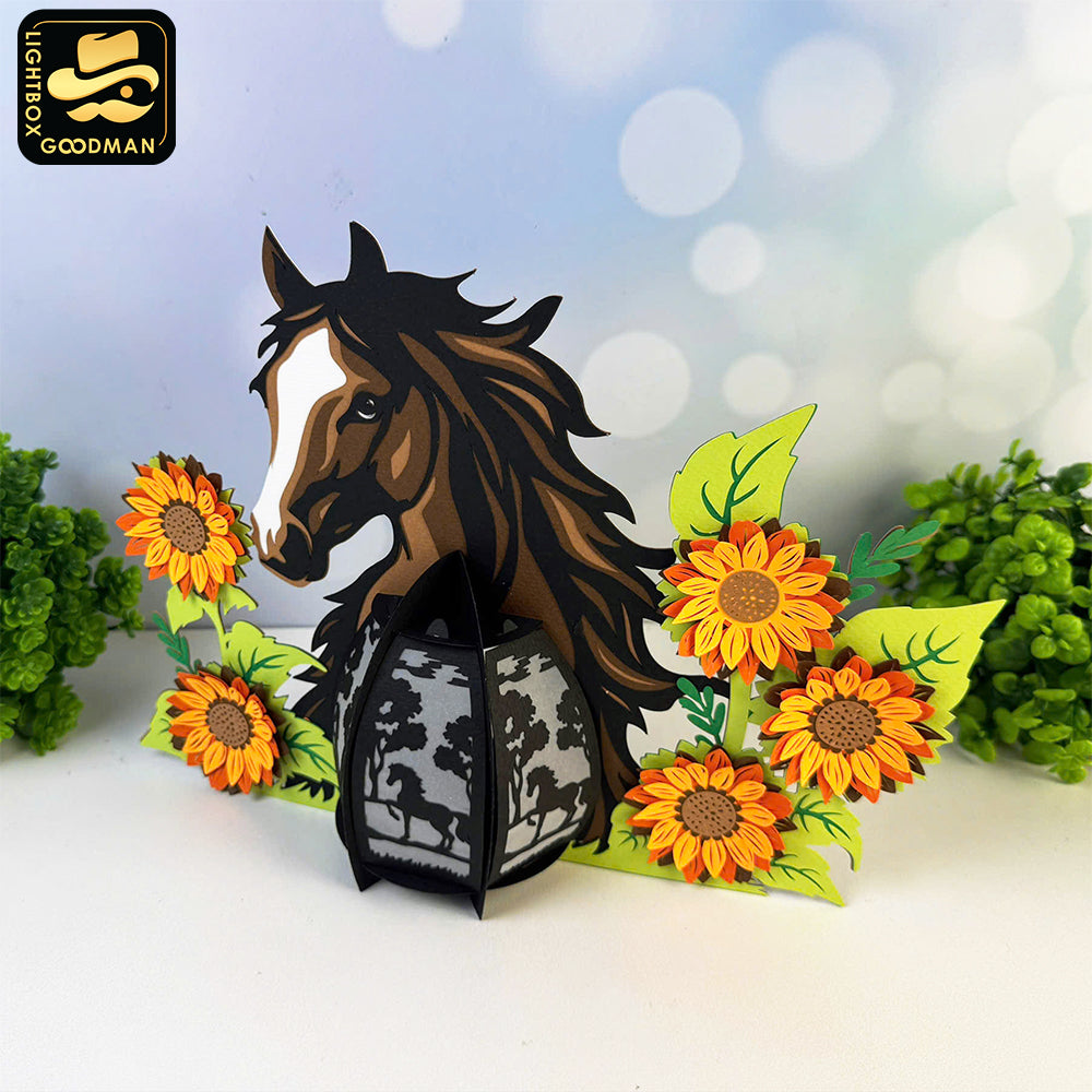 Horse - 3D Animal Lantern File - Cricut File 1 - LightBoxGoodMan