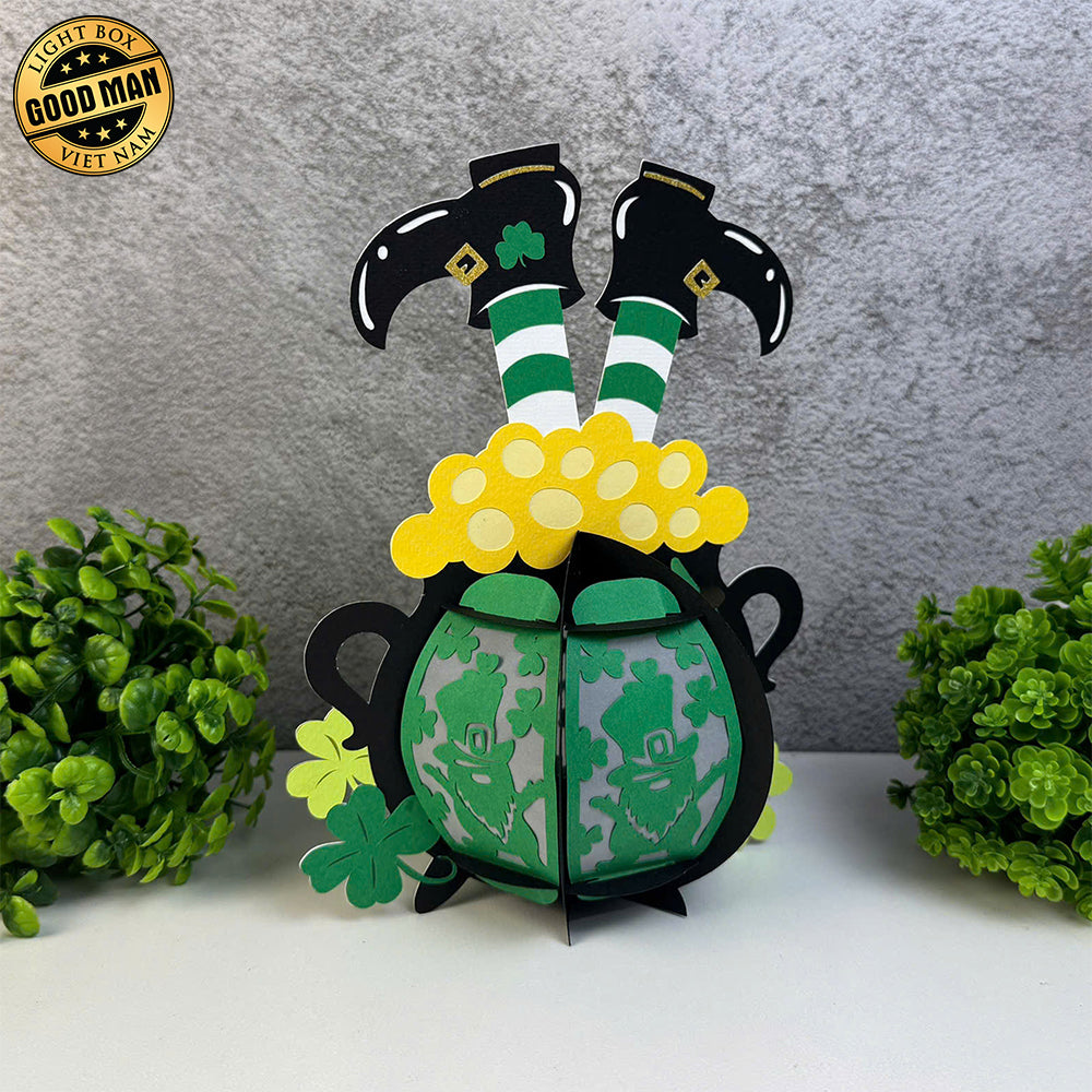 Lucky Cauldron - St. Patrick's Day Themed 3D Lantern File - Cricut File 1 - LightBoxGoodMan