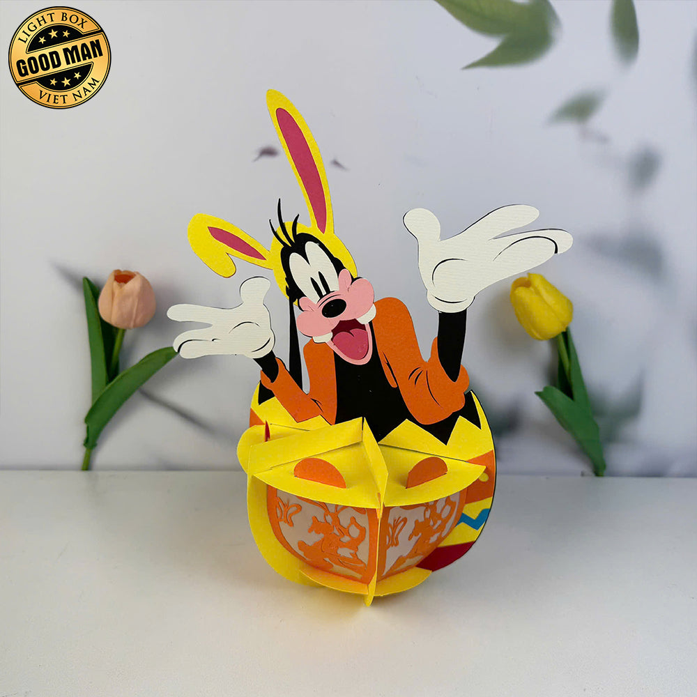 Goofy - Easter Goofy Dog 3D Lantern File - Cricut File 1 - LightBoxGoodMan