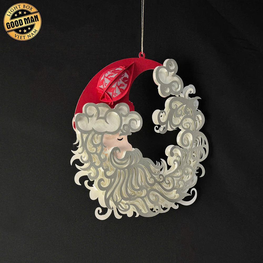 Santa Claus - 3D Christmas Papercut Lantern File - Cricut File 1 - LightBoxGoodMan