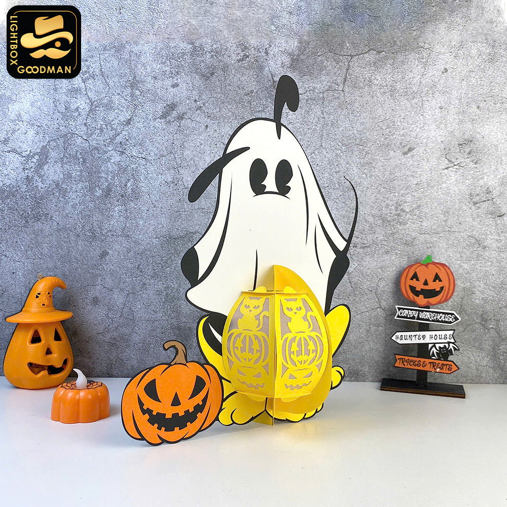 Pluto Halloween -3D  Halloween Pluto Dog Lantern File - Cricut File 1 - LightBoxGoodMan